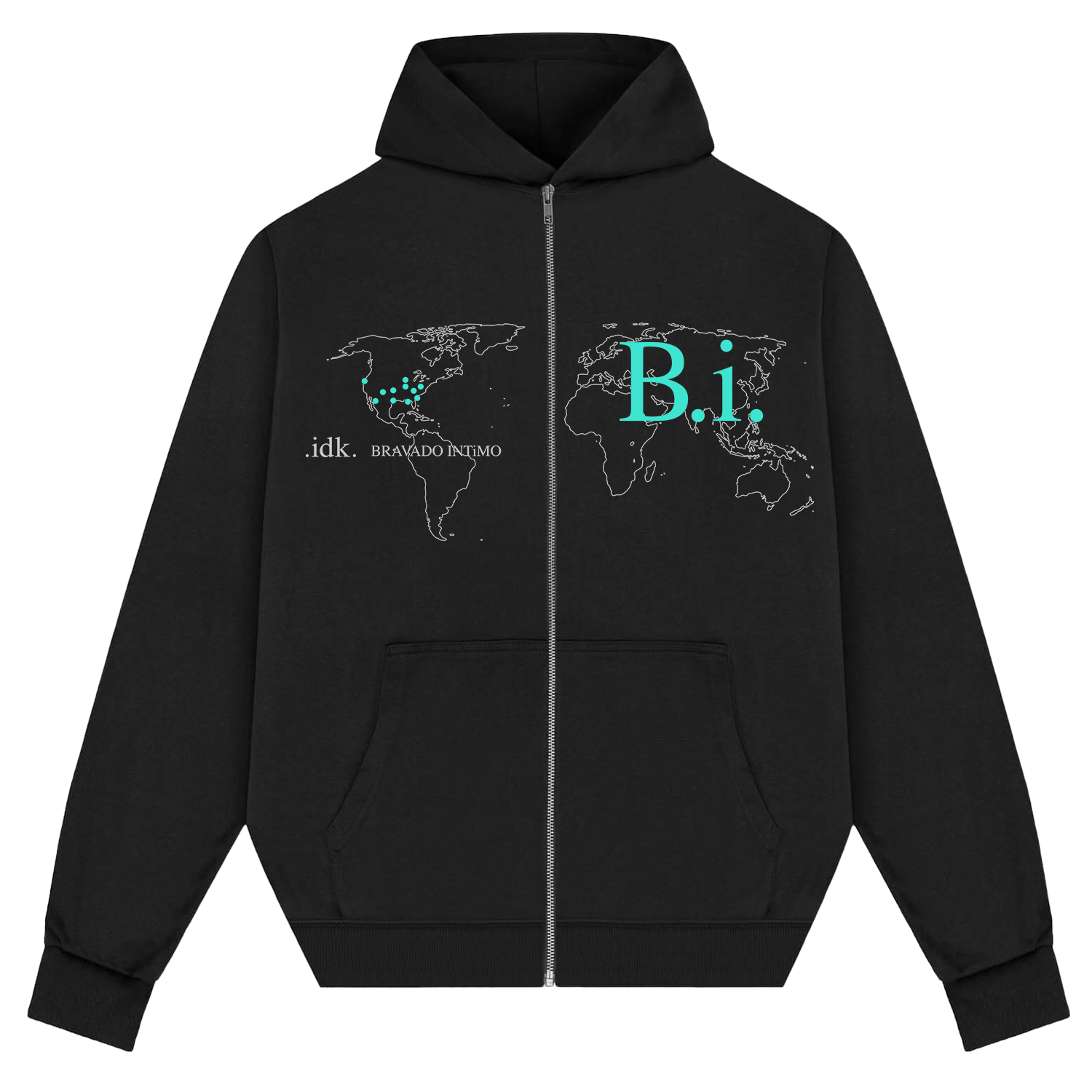 BI WORLD ZIP UP HOODIE